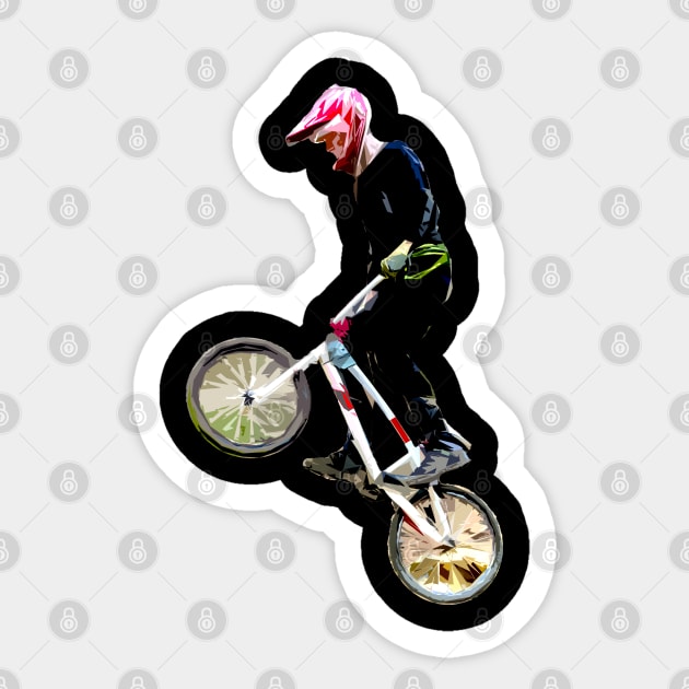 bmx race Bmx Rider Sticker TeePublic